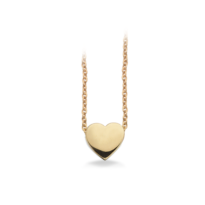 Scrouples Hjerte forgyldt 7 x 6 mm inkl. kæde