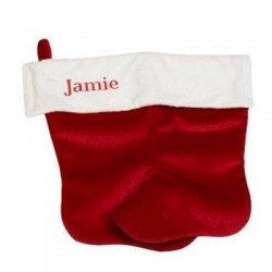 Julesok med navn broderet