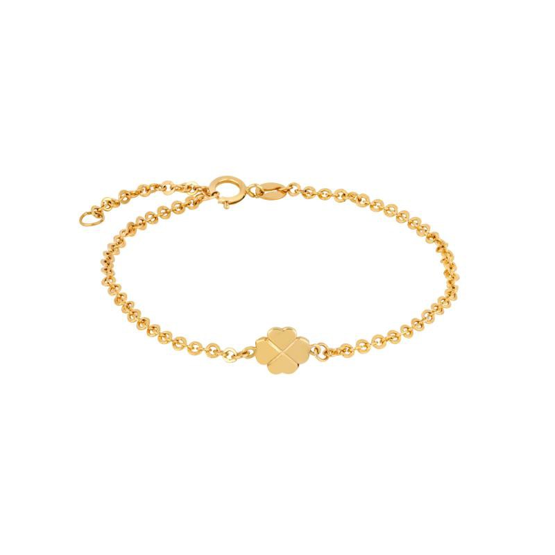 Nordahl Andersen firkløver armbånd 8 kt. 16 + 3 cm