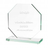 Pokal glas oktagon mellem 16 x 16 cm