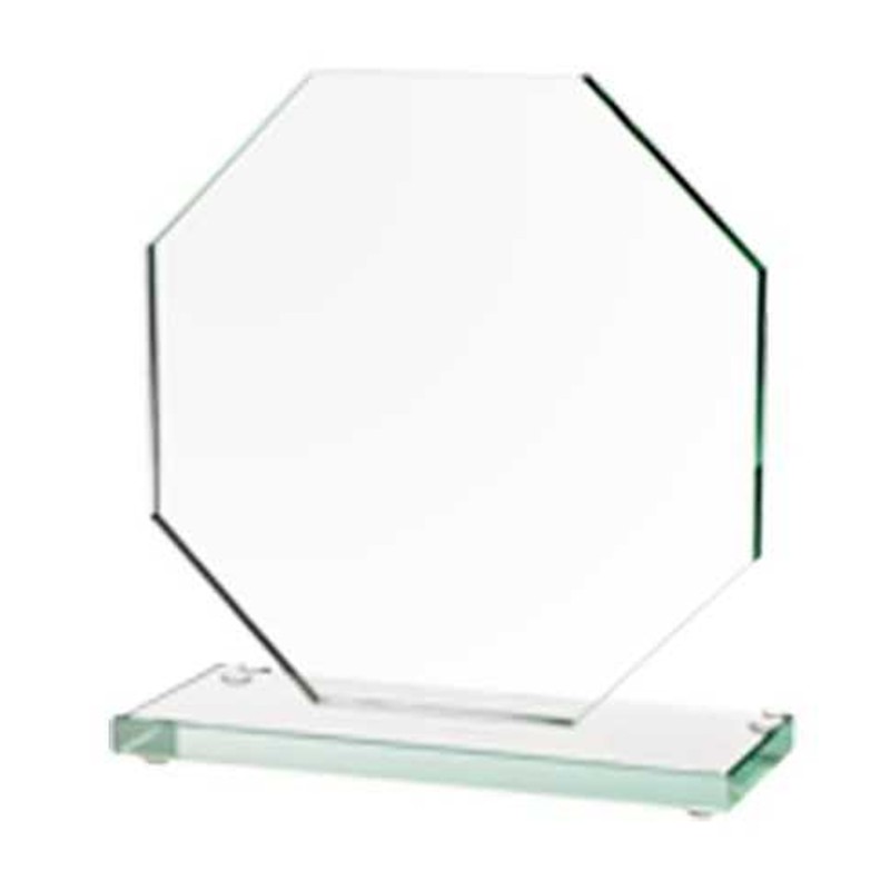 Pokal glas oktagon mellem 16 x 16 cm