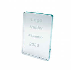 Glas pokal firkant m. runde kanter 15 cm