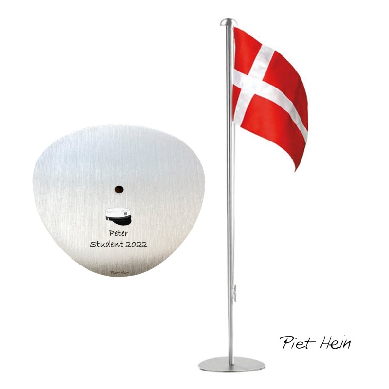 Piet Hein Studenter flag 35 cm stål