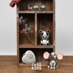 Nordahl Andersen Elefant sparebøsse lyserød emalje fortinnet