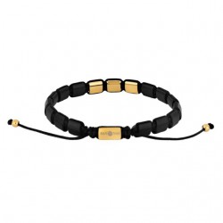Son of Noa square forgyldt stål - onyx armbånd