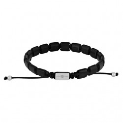 Son of Noa square blank onyx armbånd