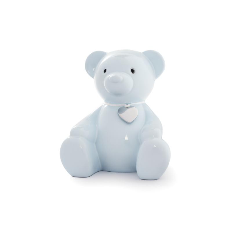 Nordahl Andersen bamse lyseblå med sølvhjerte