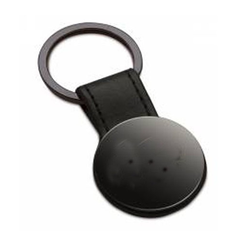 Nøglering med gravering (tekst/billede) - Sort - Glas