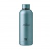 RAW TO GO Termoflaske med navn/tekst, 0,5 L, Matte Light Blue
