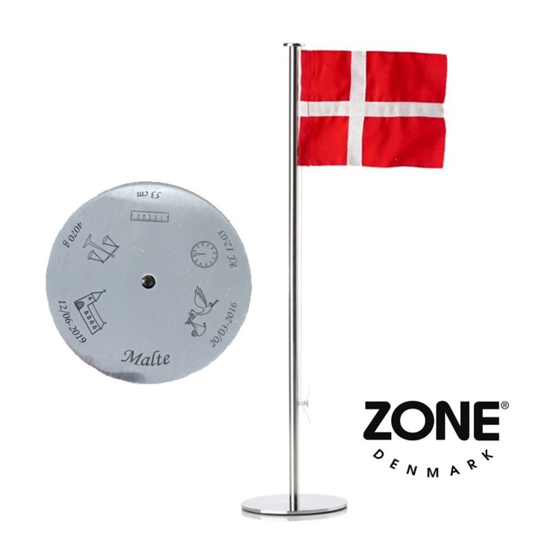 Zone Bordflag med dåbsmotiver stål