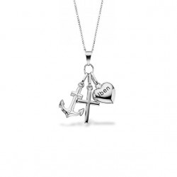 Scrouples Tro, håb og kærlighed vedhæng Sølv Stor inkl. kæde