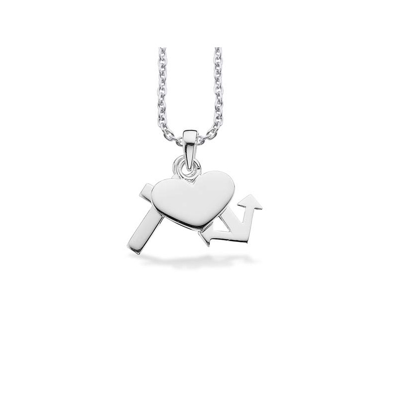 Scrouples Tro, håb og kærlighed vedhæng Sølv inkl. kæde