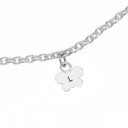 Scrouples Børnearmbånd Sommerfugl Sølv m. pink zirkoner