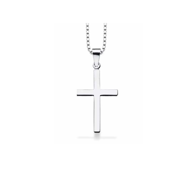 Scrouples Kors vedhæng Sølv 14x25 mm inkl. kæde