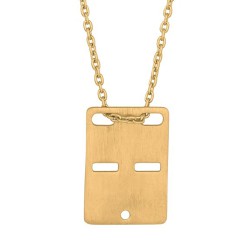 Id tags forgyldt 26x 18 mm...