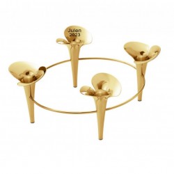 Georg Jensen Bloom lysestage - Forgyldt stål