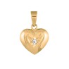 Nordahl Andersen Forgyldt hjerte vedhæng med Zirkon inkl. kæde