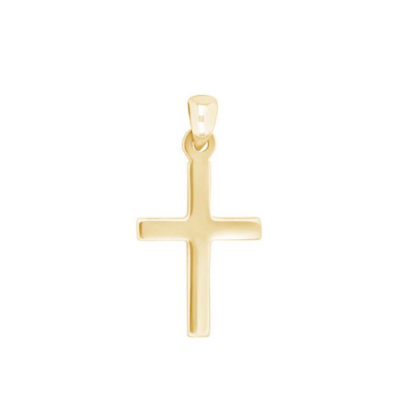 Siersbøl Rhod. sølv forgyldt kors massiv 24 mm