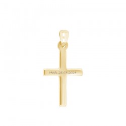 Siersbøl Rhod. sølv forgyldt kors massiv 28 mm