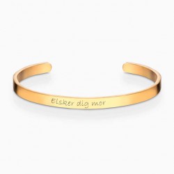 Dahl Sølv forgyldt armring 6 mm