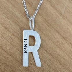 Scrouples R vedhæng sølv inkl. kæde
