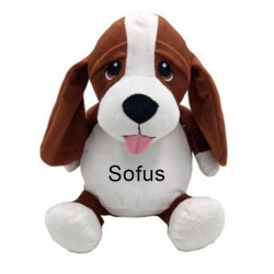 Bamse med navn - Hund - 40 cm