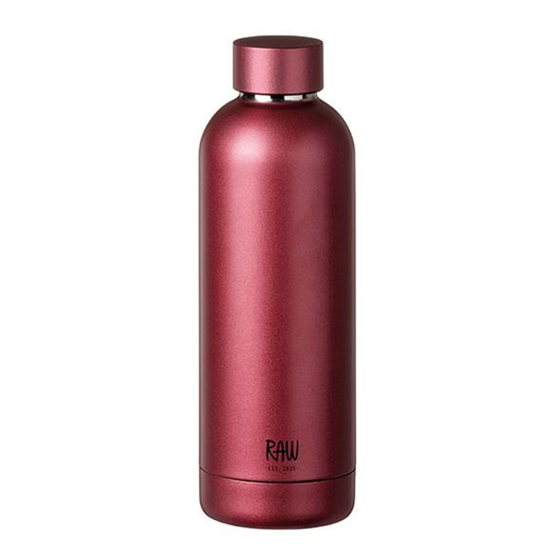 RAW TO GO Termoflaske med navn/tekst, 0,5 L, Indian Red