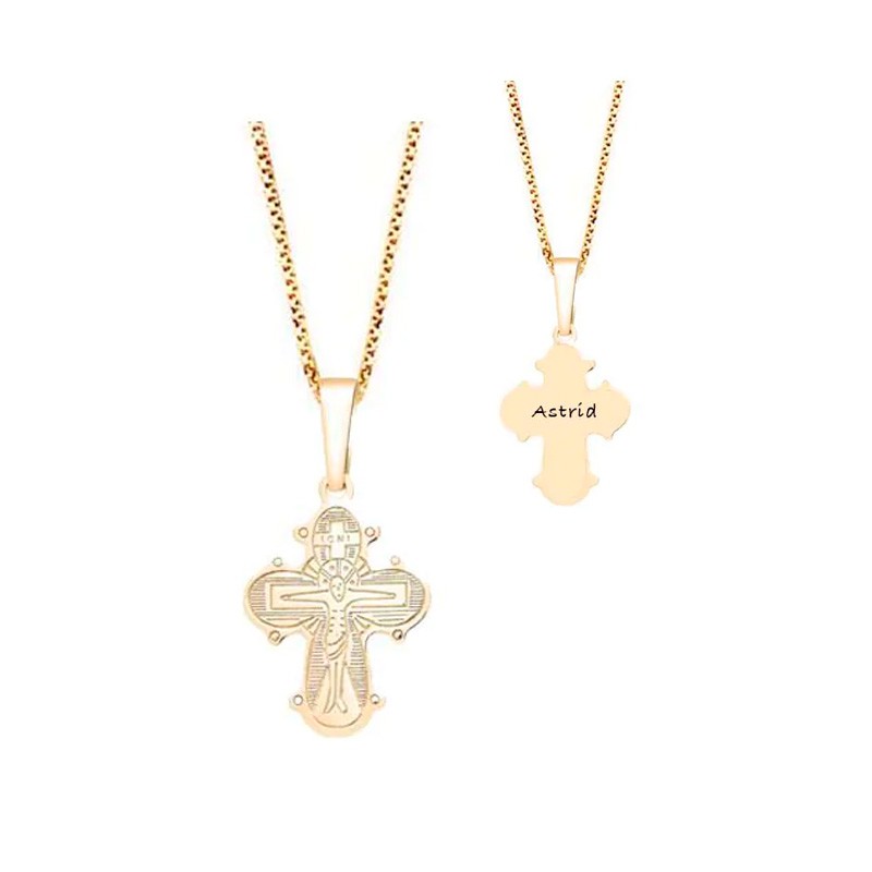 Nordahl Andersen Dagmarkors vedhæng forgyldt 17,5 mm inkl. kæde