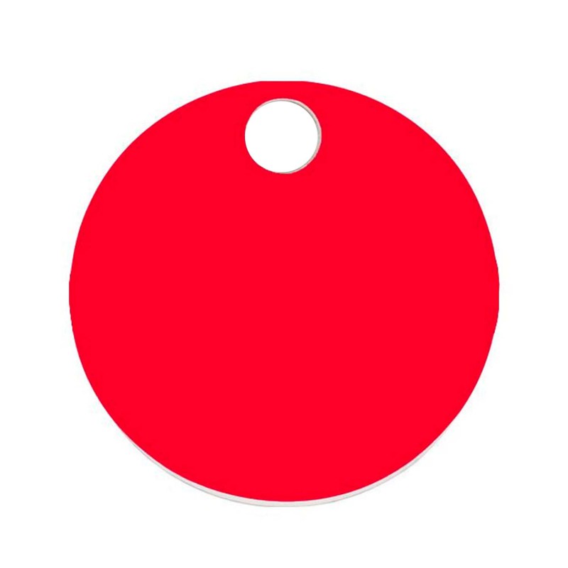 Hundetegn runddel aluminium rød
