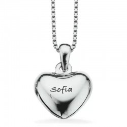Scrouples Hjerte sølv 11 x 12 mm inkl. kæde
