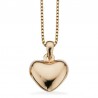 Scrouples Hjerte forgyldt 11 x 12 mm inkl. kæde