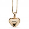 Scrouples Hjerte forgyldt 9 x 10 MM inkl. kæde