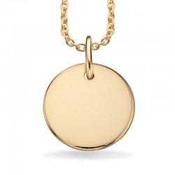 Scrouples Lovetag 8 kt. guld blank vedhæng inkl. kæde