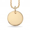 Scrouples Lovetag 8 kt. guld blank vedhæng inkl. kæde