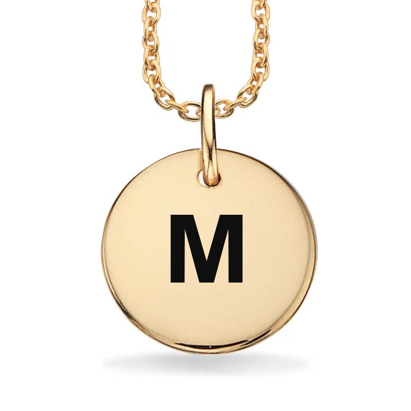 Scrouples Lovetag 8 kt. guld blank vedhæng inkl. kæde